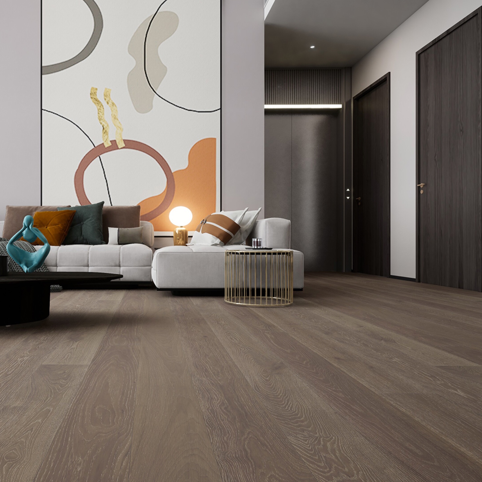 Dark Oak hardwood flooring sample