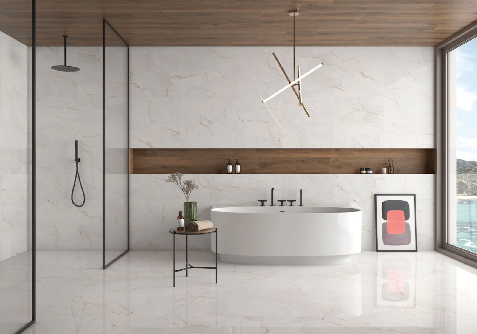 Statik Rust marble-look tile sample