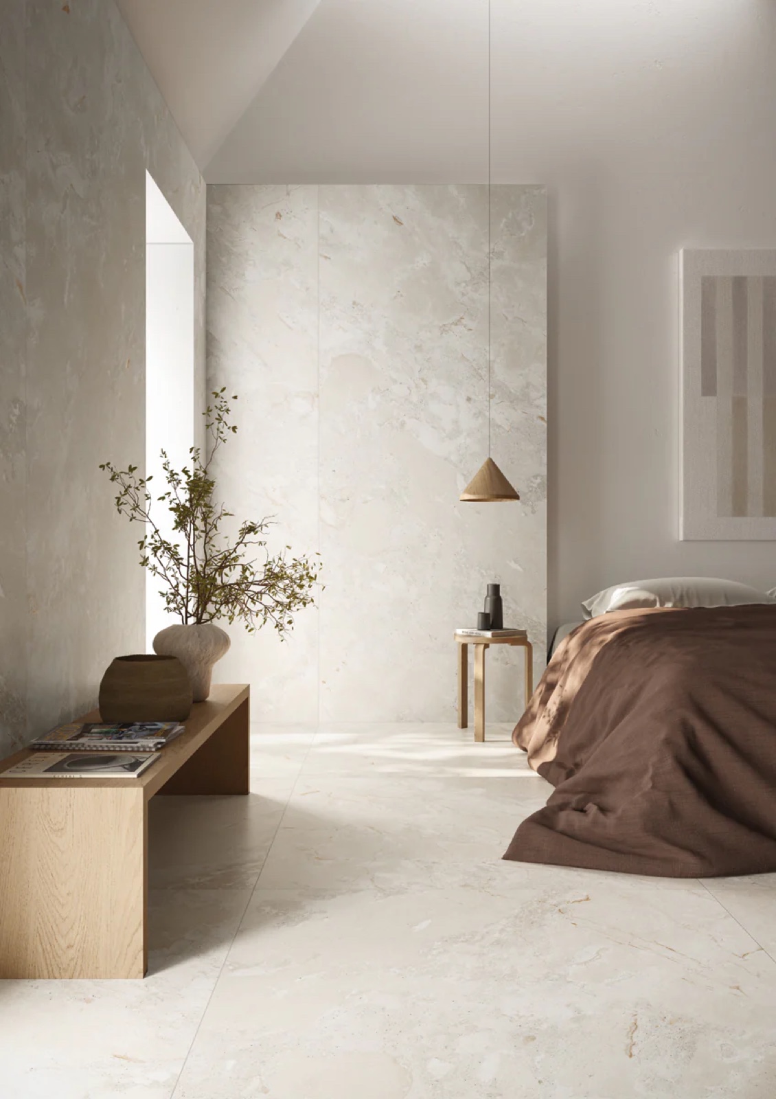 Eva Crystal earthy stone-look tile sample