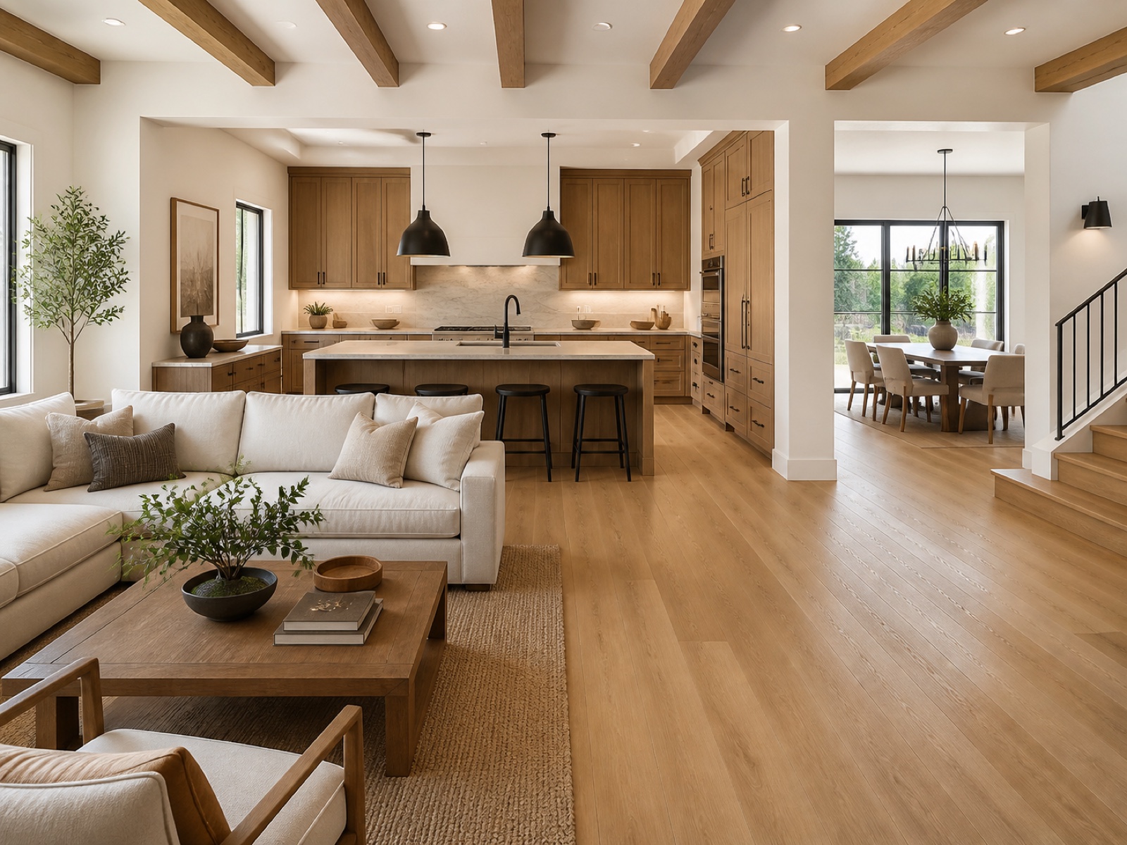 Open-plan interior representing a coordinated whole-home remodel